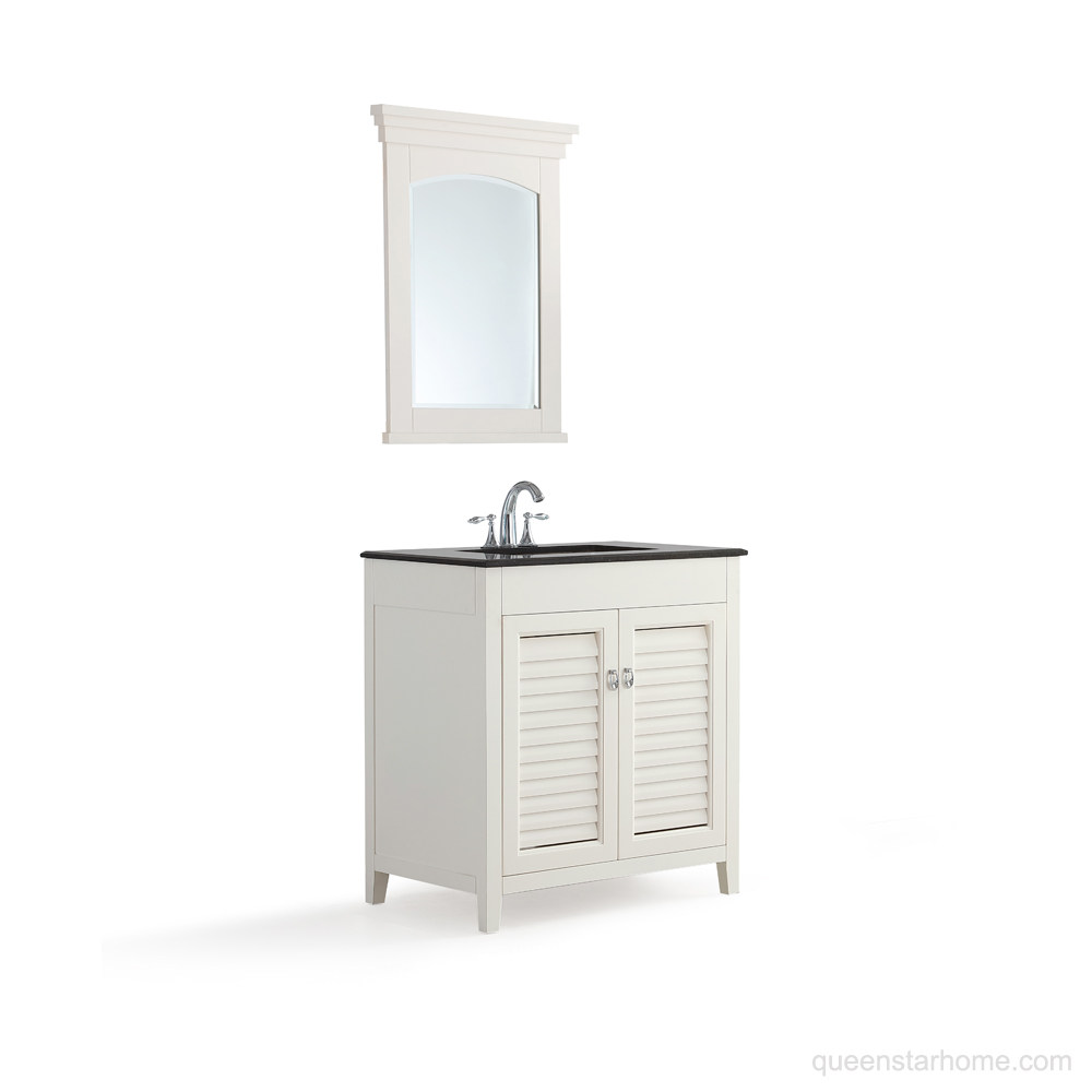 QS-AD03 30” White bathroom vanity cabinet